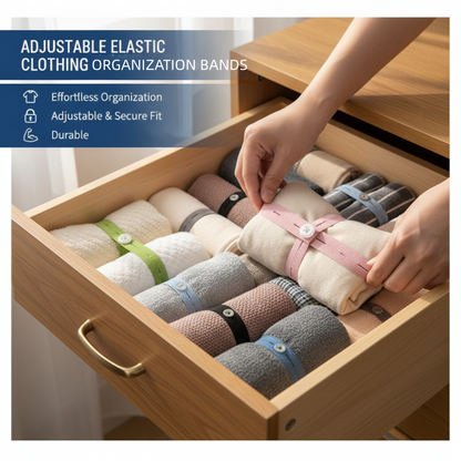 Adjustable Elastic Clothing Organization Bands ‚ú®