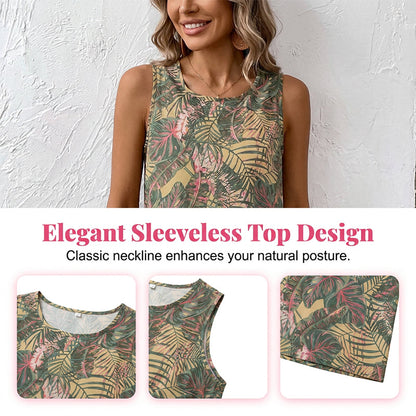 üì¢üì¢30% OFF !! ‚è∞ Women's Printed Sleeveless Top & Wide-Leg Pants Set ‚Äì Flowy & breathable ‚Äì Perfect for summer, beach or resort wear ‚Äì effortless chic üå∏