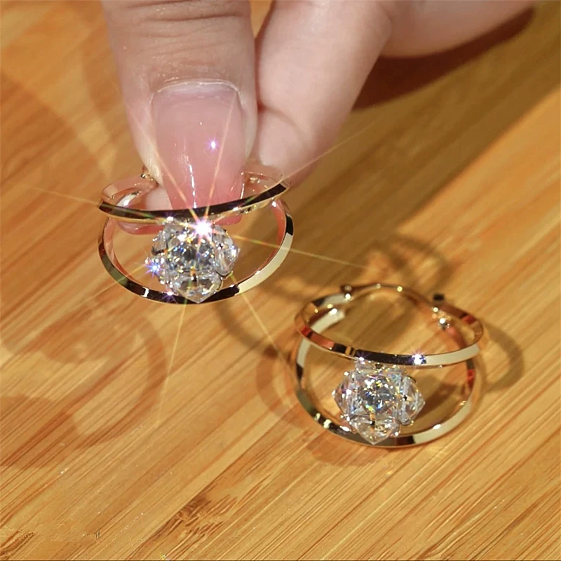 üíñüëçDouble Hoop Sparkling Zirconia Ball Earrings