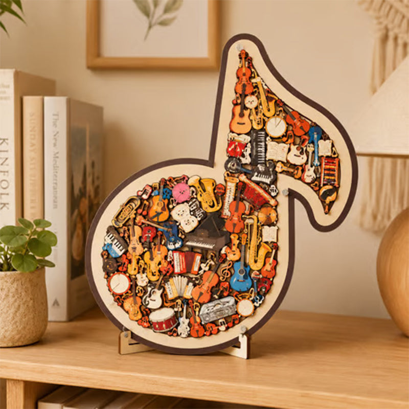 Wooden Musical Note Jigsaw Puzzleüé∂üß©