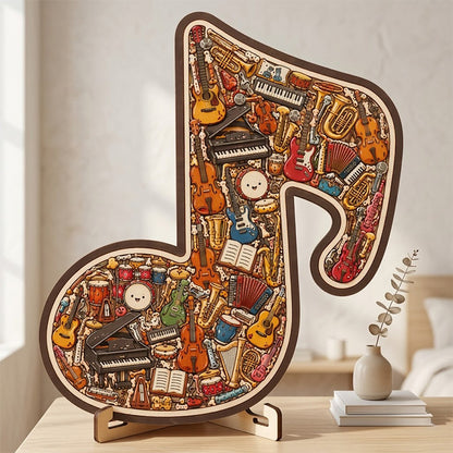 Wooden Musical Note Jigsaw Puzzleüé∂üß©