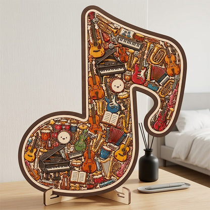 Wooden Musical Note Jigsaw Puzzleüé∂üß©