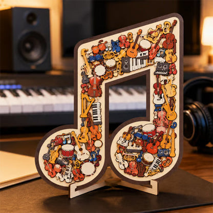 Wooden Musical Note Jigsaw Puzzleüé∂üß©