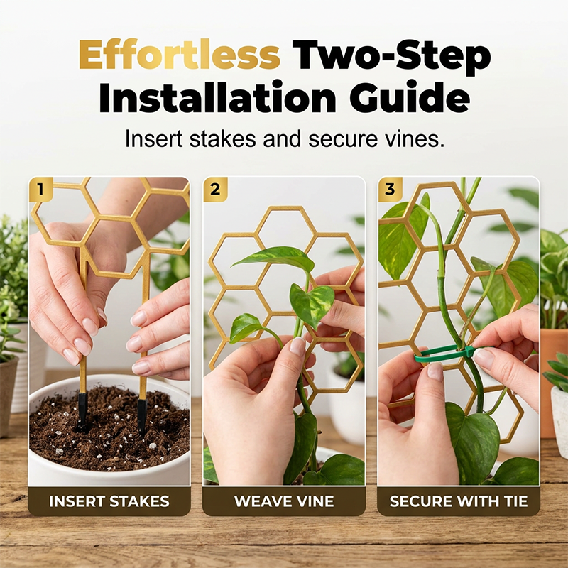 üåøHoneycomb Plant Trellis ‚Äì Rust-Proof, Stackable, Easy Install üêù