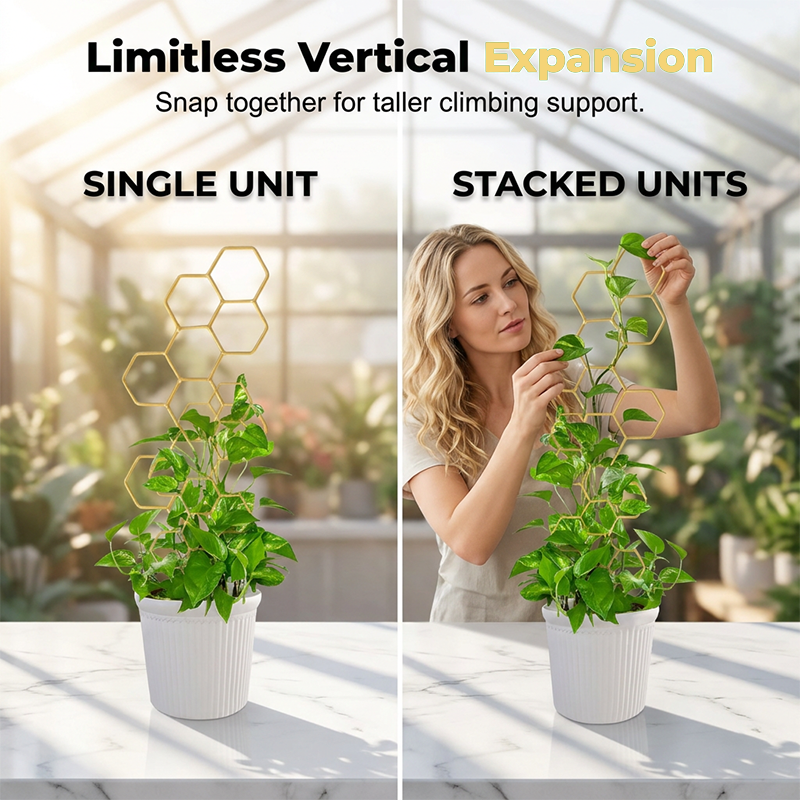 üåøHoneycomb Plant Trellis ‚Äì Rust-Proof, Stackable, Easy Install üêù