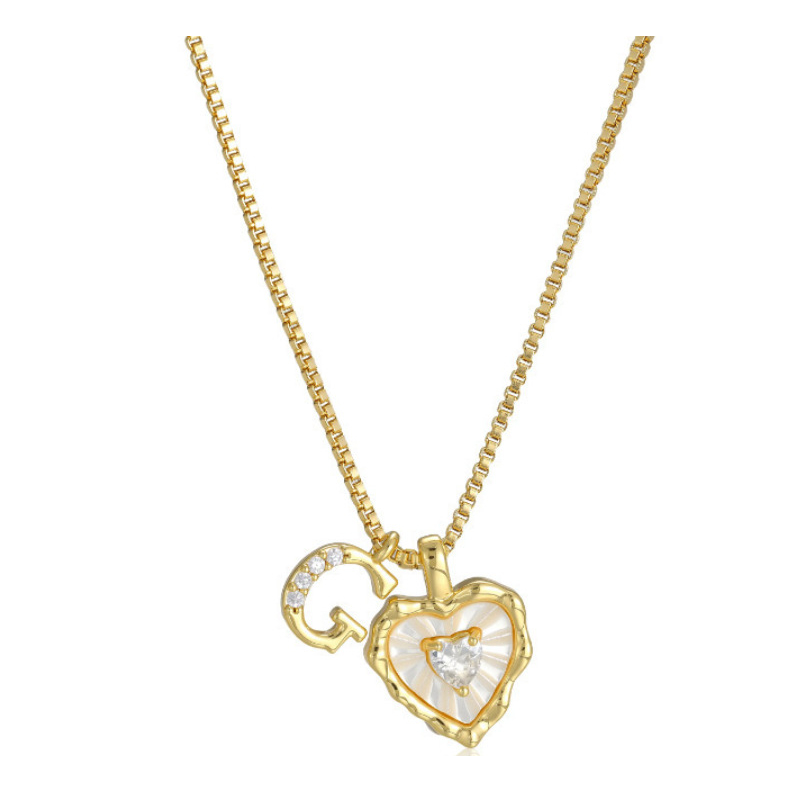 üíéüí• Heart Shaped Letters Micro Pave Chain Necklace ‚Äì Initial Pendant, Titanium Steel, Adjustable ‚ú®