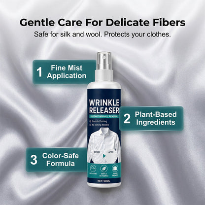 üëî‚ú® Instant wrinkle release ‚Äì no iron, travel-ready, static-free & fresh.