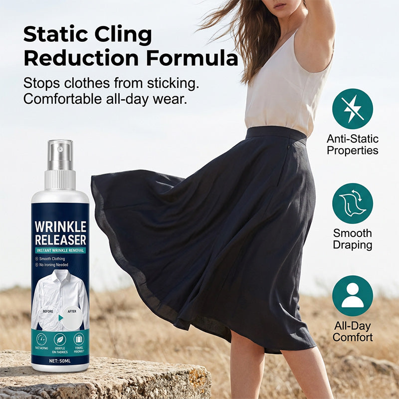 üëî‚ú® Instant wrinkle release ‚Äì no iron, travel-ready, static-free & fresh.
