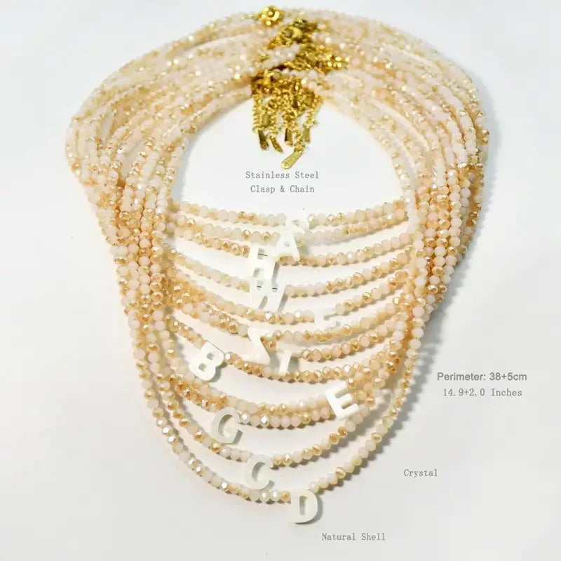 üì¢üì¢40% OFF !! ‚è∞Romantic Initial Beaded Choker Necklace