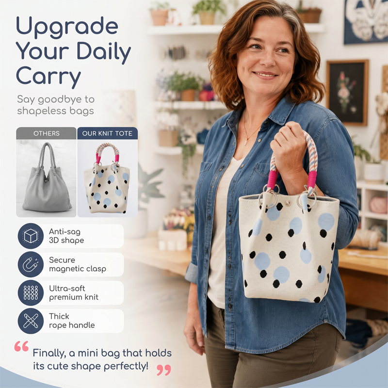 üëú LIMITED-TIME 40% OFF! üí• Cute Polka Dot Handbag for Women ‚Äì Classic Dot Print, Roomy, Everyday Chic ‚ú®