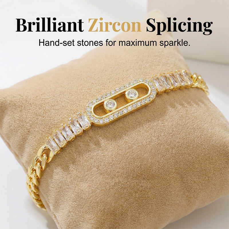 ‚è≥‚ú®Women's Gold-Tone Cubic Zirconia Chain Braceletüíéüìø