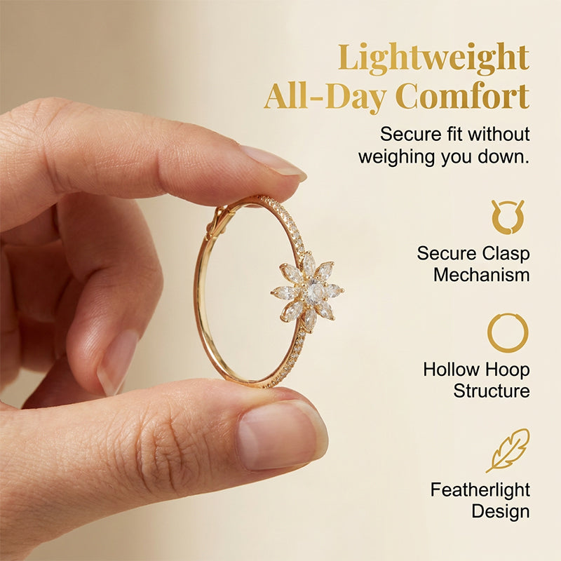 ‚ùÑÔ∏èElegant Snowflake Zircon Hoop Earrings ‚ú®