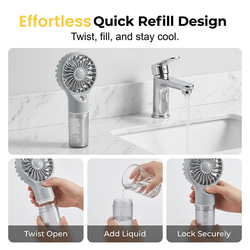 üßäPortable Handheld Mist Cooling Fan ‚ùÑÔ∏è