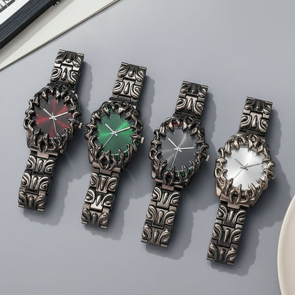 ‚åö Creative Claw-Shaped Quartz Watch ‚Äì Red Dial, Sculptural Bracelet, Statement Style üî•