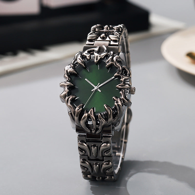 ‚åö Creative Claw-Shaped Quartz Watch ‚Äì Red Dial, Sculptural Bracelet, Statement Style üî•