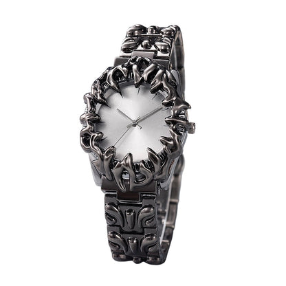 ‚åö Creative Claw-Shaped Quartz Watch ‚Äì Red Dial, Sculptural Bracelet, Statement Style üî•