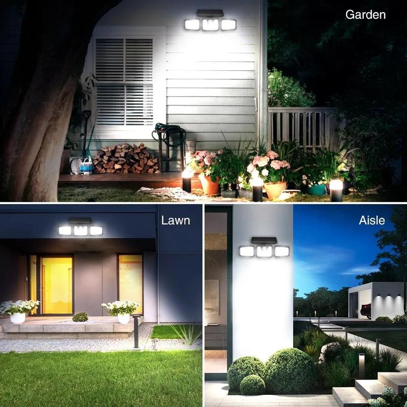 üì¢üì¢40% OFF !! ‚è∞Solar 3-Heads Wall Light With Sensor Lighting Function