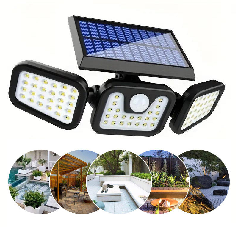 üì¢üì¢40% OFF !! ‚è∞Solar 3-Heads Wall Light With Sensor Lighting Function
