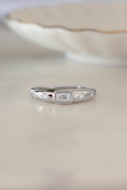 Baguette Starburst Ring