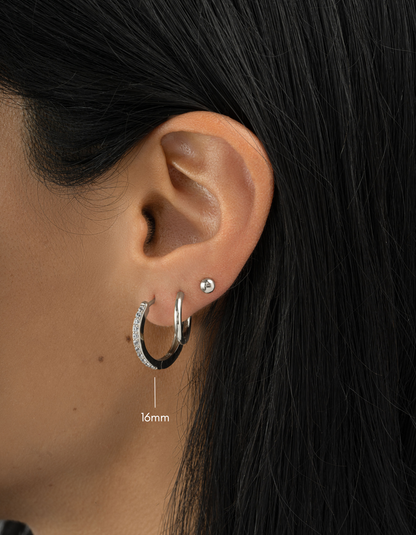 16mm Diamond Huggies (Multiple Sizes Available)