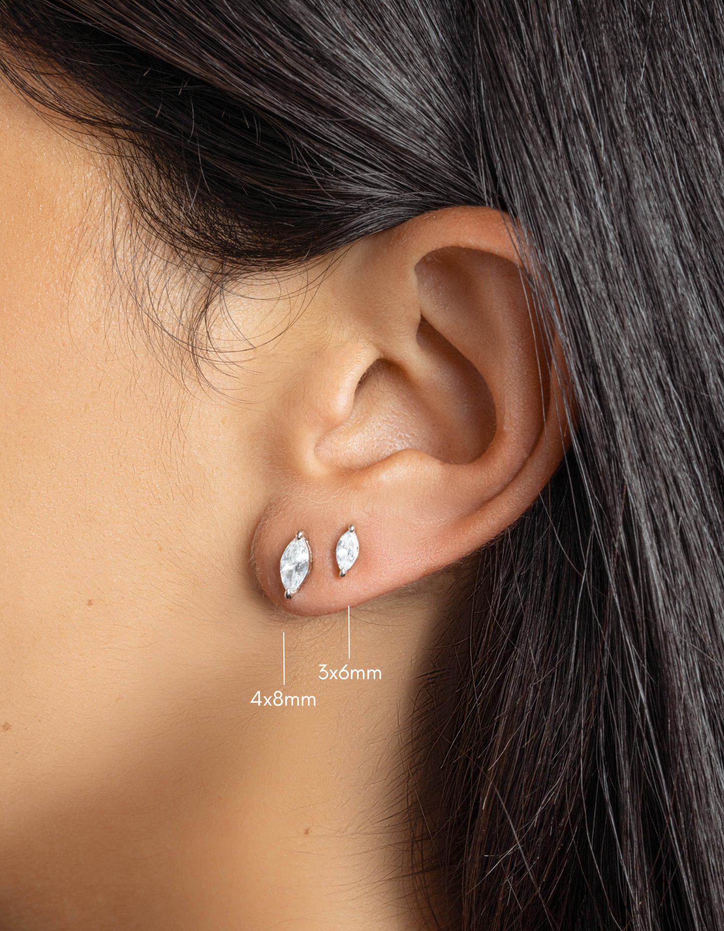 4x8mm Marquise Studs