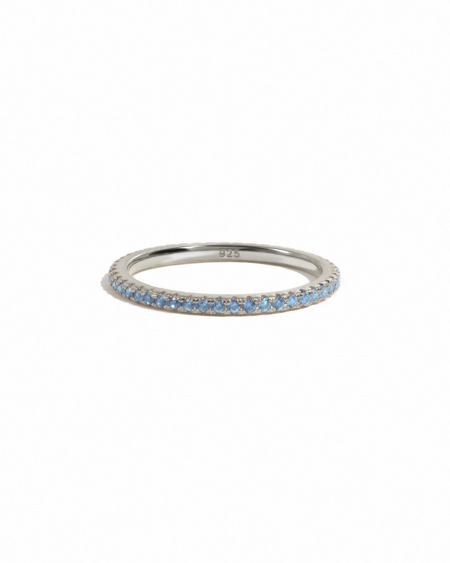 Blue Topaz Birthstone Eternity Ring