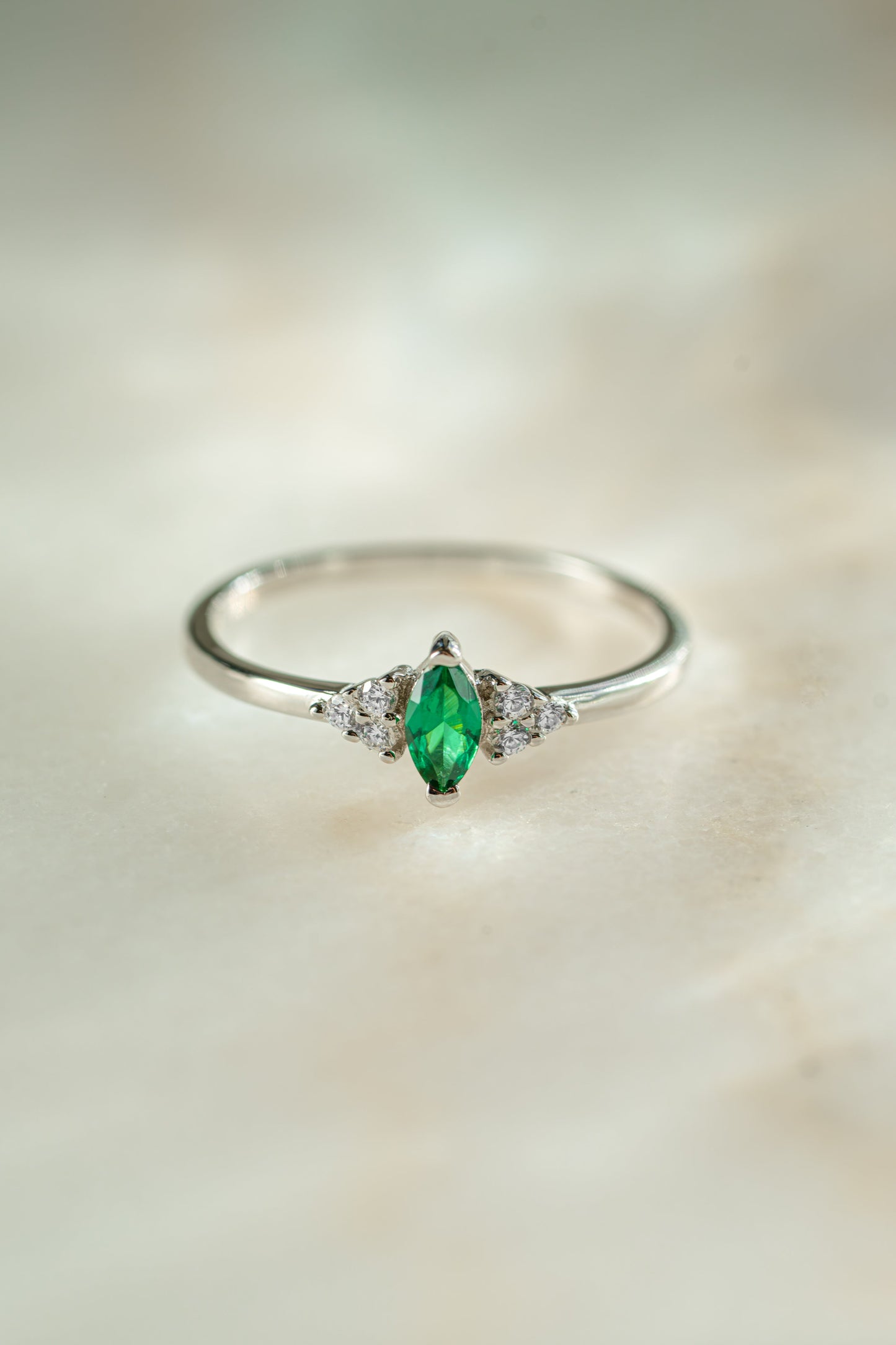 Emerald Marquise Ring