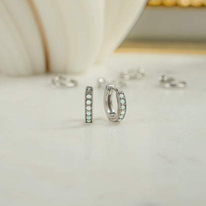 Small Opal Huggies