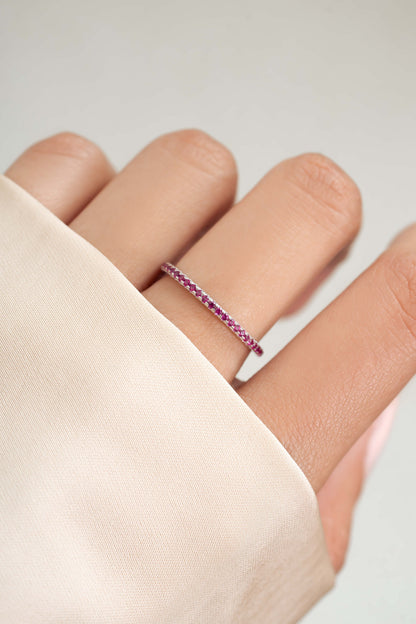 Ruby Birthstone Eternity Ring