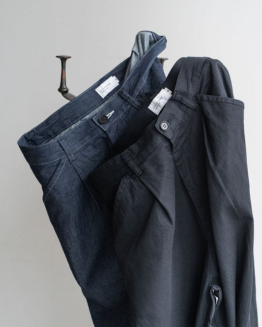 【STILL BY HAND】5.5oz 1tuck Painter Denim Trousers