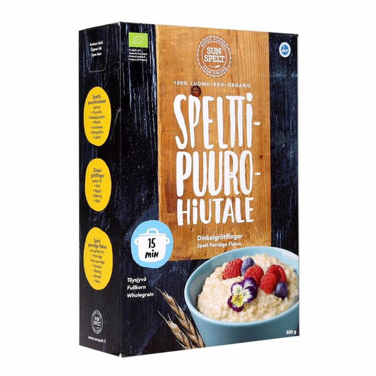 Sunspelt Organic Spelt Porridge Flakes 500 g - Soposopo