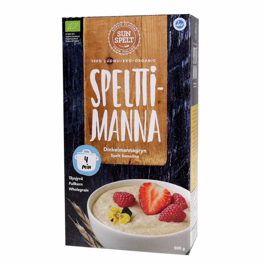 Sunspelt Organic Spelt Whole-Grain Semolina 500 g - Soposopo