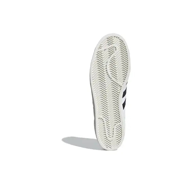 Adidas Superstar outsole view with herringbone tread pattern