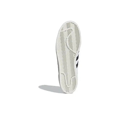 Adidas Superstar outsole view with herringbone tread pattern