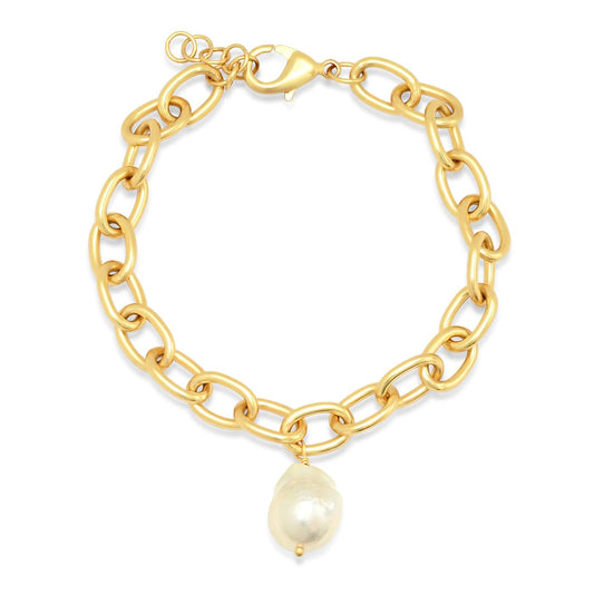 Baroque Pearl Chain Bracelet