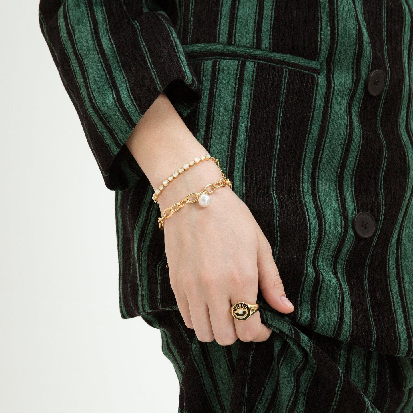 Baroque Pearl Chain Bracelet