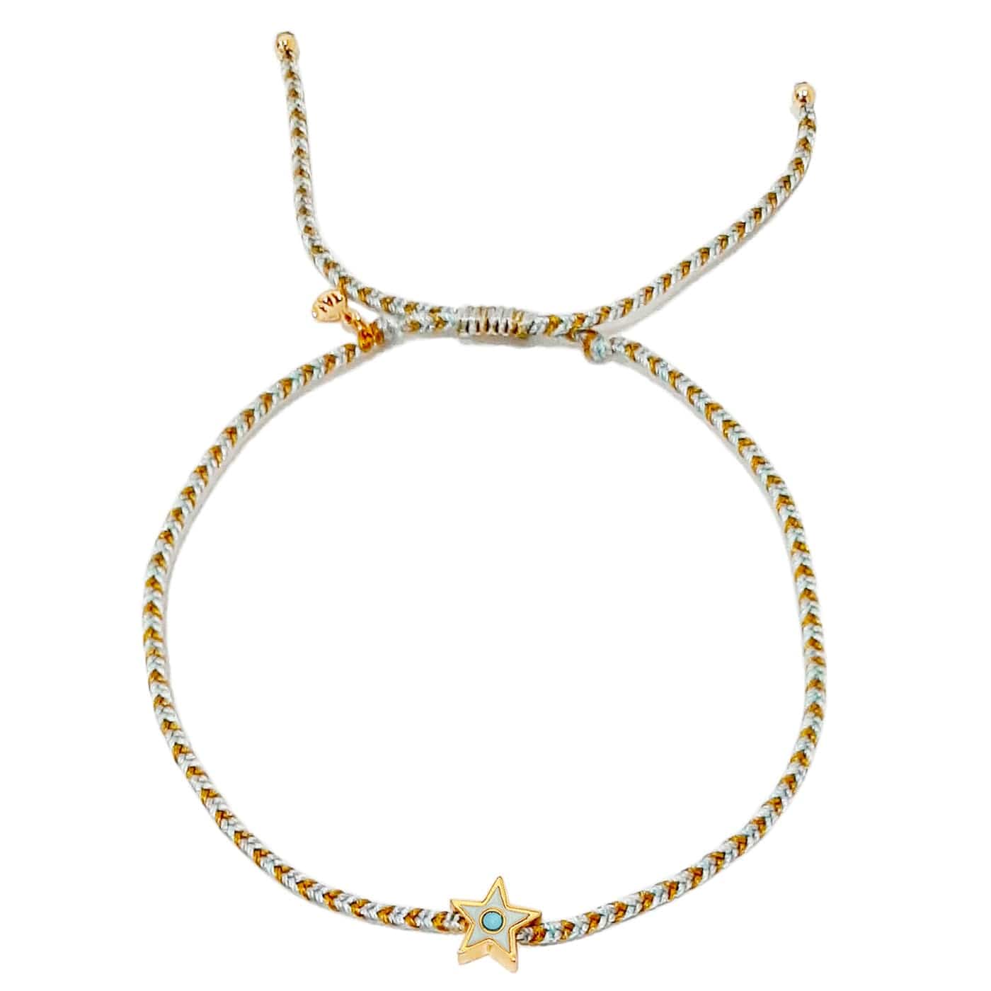 Enamel Charm Woven Bracelet
