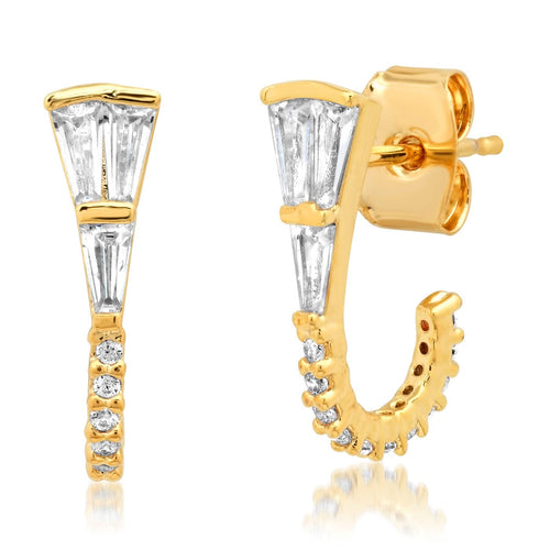 Art Deco Huggie Studs