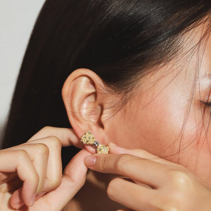 Beaded Bow Earrings