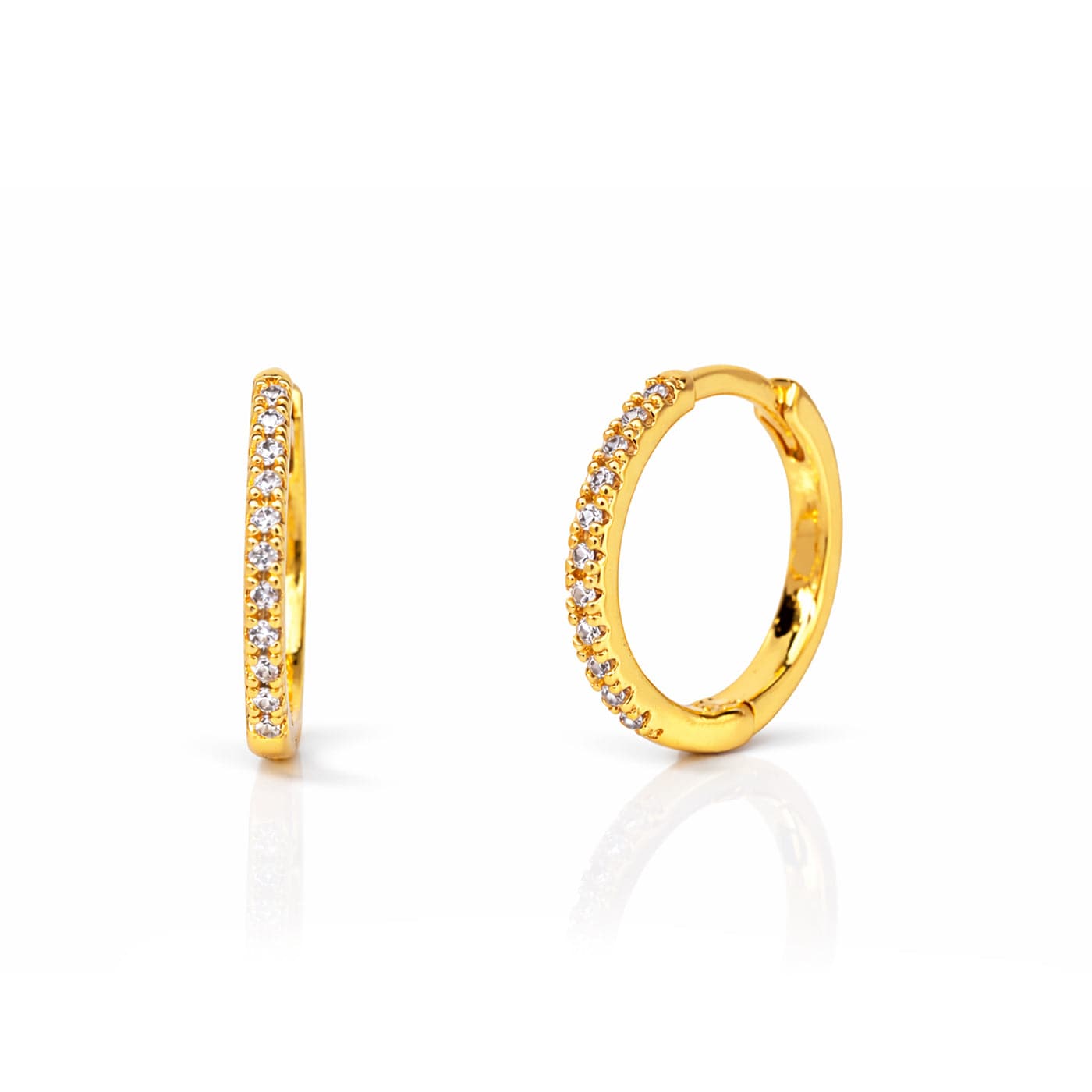 Cubic Zirconia Huggie Earrings