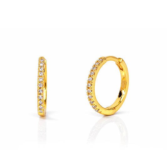Cubic Zirconia Huggie Earrings