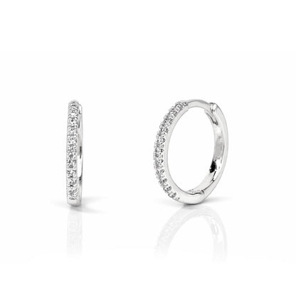 Cubic Zirconia Huggie Earrings