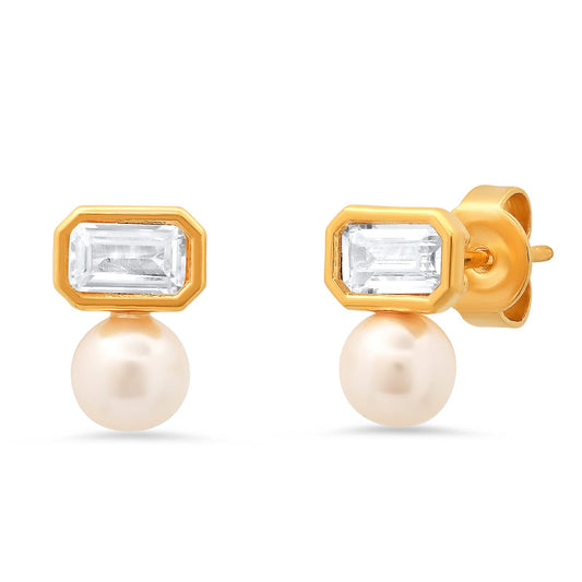 CZ-Pearl Studs