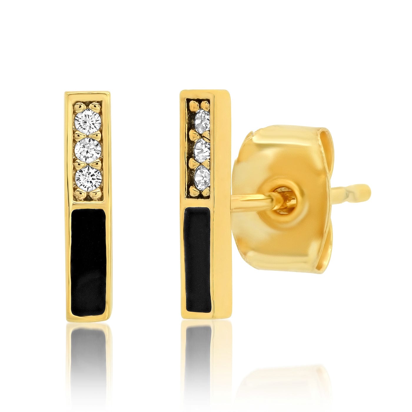 Domino Bars With Cz Studs