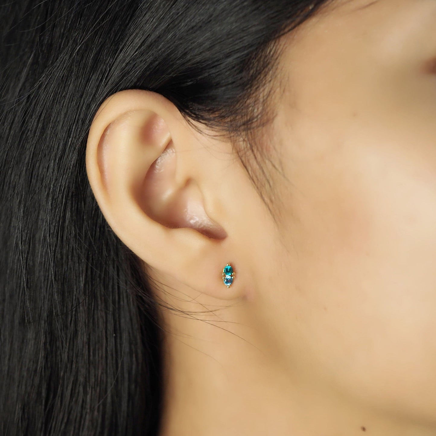 Double CZ Stud