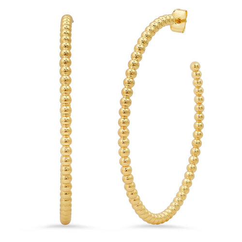 Extra Large Gold Ball Hoop | 57mm