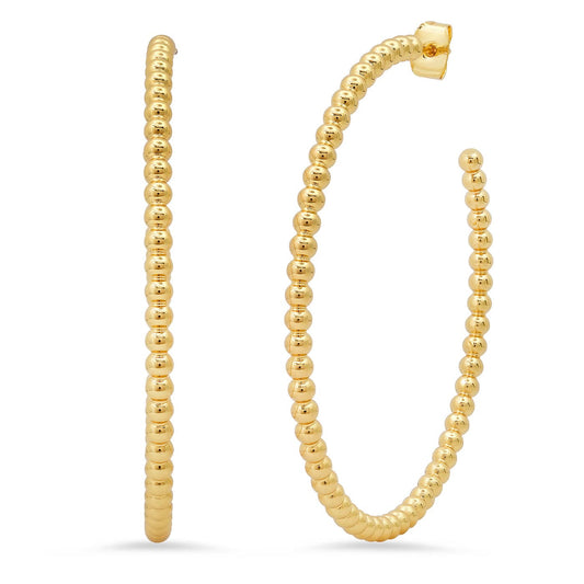 Extra Large Gold Ball Hoop | 57mm