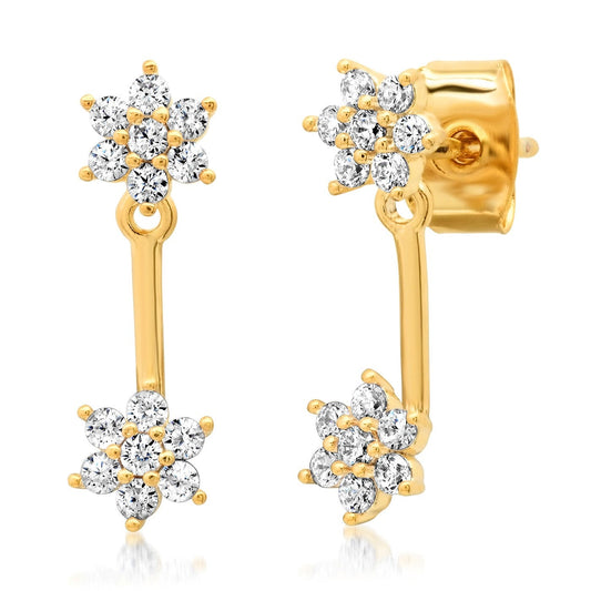 Flower CZ Ear Jacket