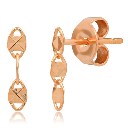 Hammered Chain Link Earrings