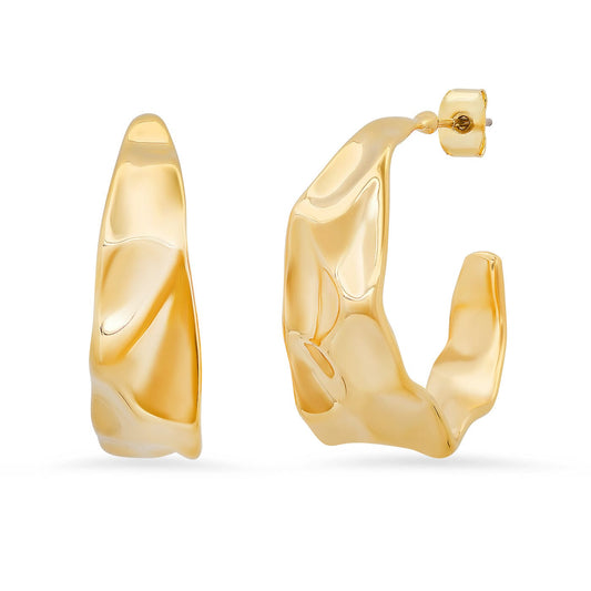 Sculptured Gold Huggies